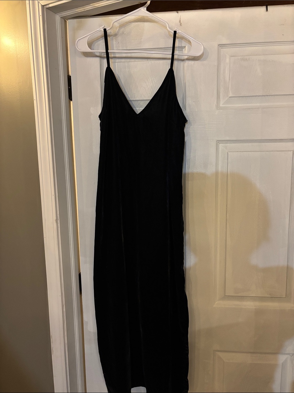 Velvet midi slip dress by Oldnavy